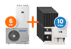 Tepelné čerpadlo Samsung EHS ClimateHub Split (6,0 kW) AE260RNWSEG/EU + AE060RXEDEG/EU + fotovoltický systém Huawei 10kWp on-grid 3-fázy